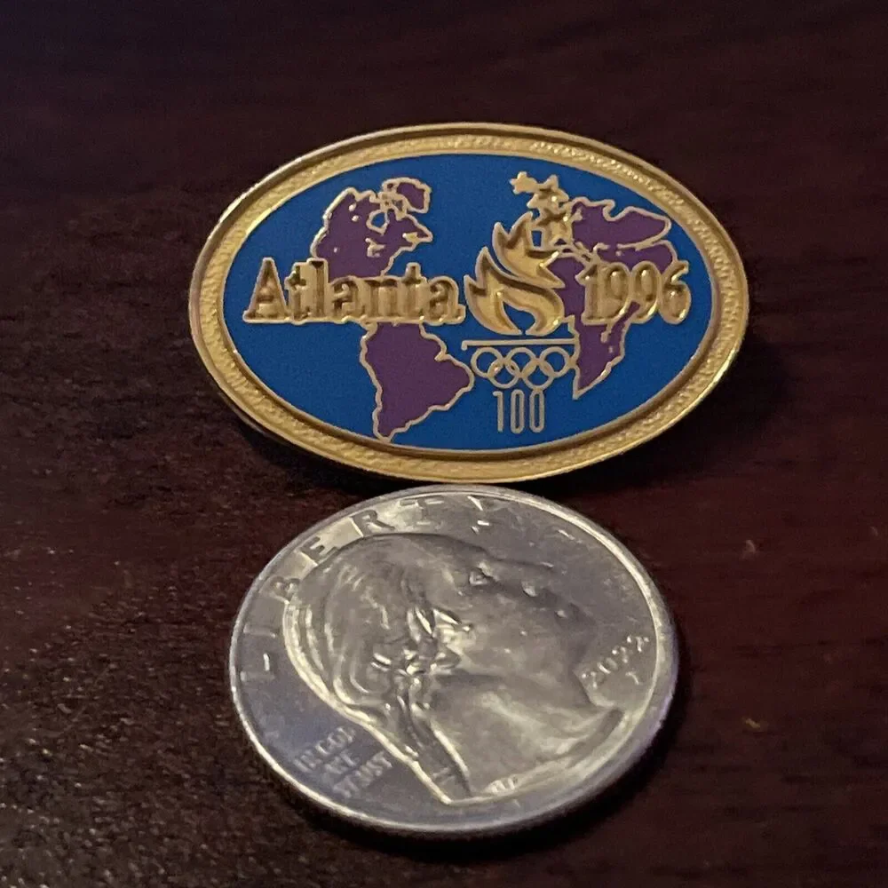1996 Atlanta Summer Olympic Games World Globe‎ Lapel Hat Pin